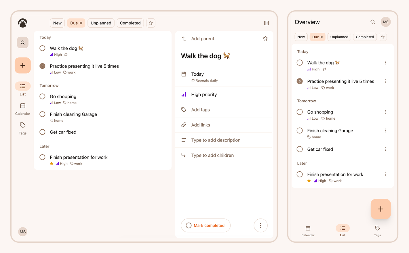 Canopy on desktop and mobile